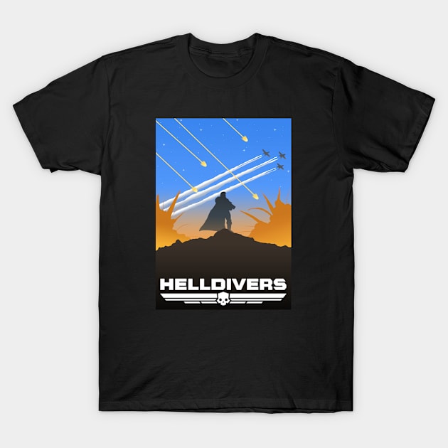 Helldivers Silhouette T-Shirt by Vatar